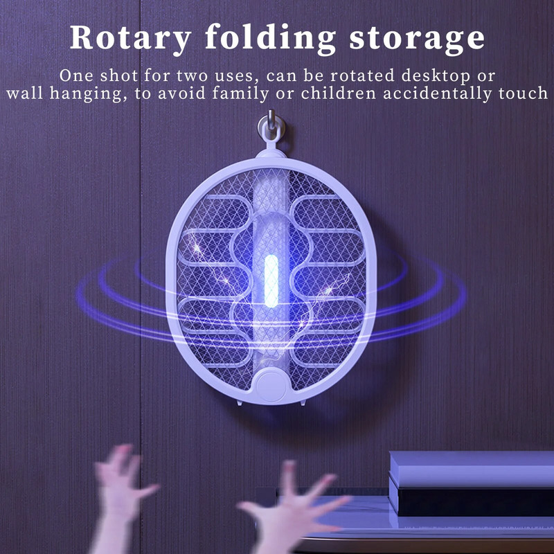 Lempa nuo uodų naikintuvo elektrinė musių svaidyklė, 365 nm UV lemputė, USB įkrovimas bug Zapper Trap Flies vasaros musių svaidyklė namų miegamajam