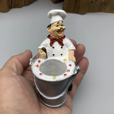 Mini figūrėlės Virėjas Vaisių šakučių saugykla „Pasidaryk pats“ rašomasis stalas Skulptūra Dekoracija Straipsniai Rankdarbiai Dovanos