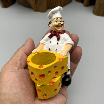 Mini figūrėlės Virėjas Vaisių šakučių saugykla „Pasidaryk pats“ rašomasis stalas Skulptūra Dekoracija Straipsniai Rankdarbiai Dovanos