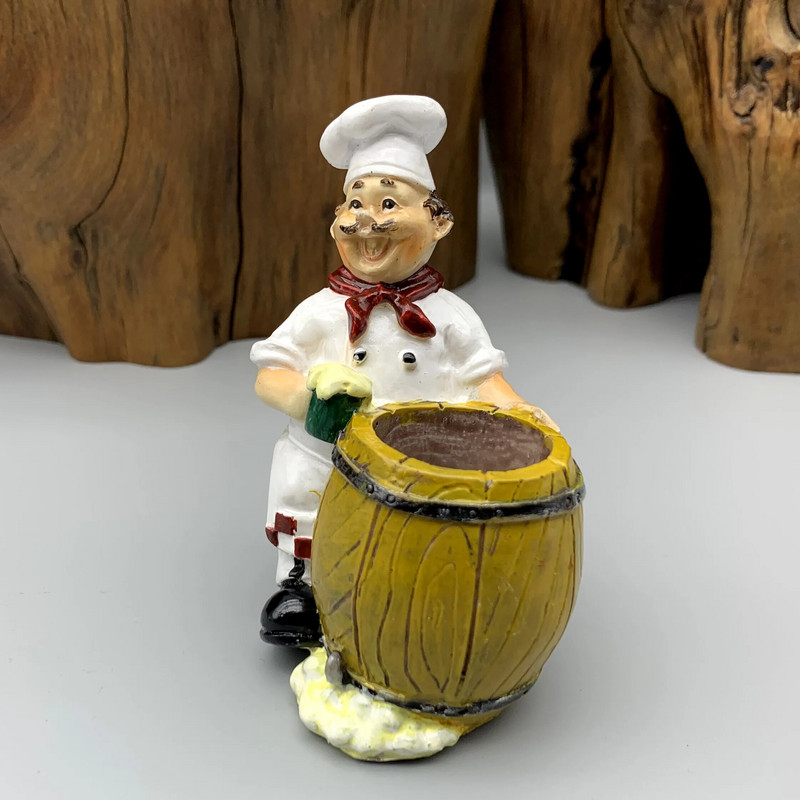 Mini figūrėlės Virėjas Vaisių šakučių saugykla „Pasidaryk pats“ rašomasis stalas Skulptūra Dekoracija Straipsniai Rankdarbiai Dovanos