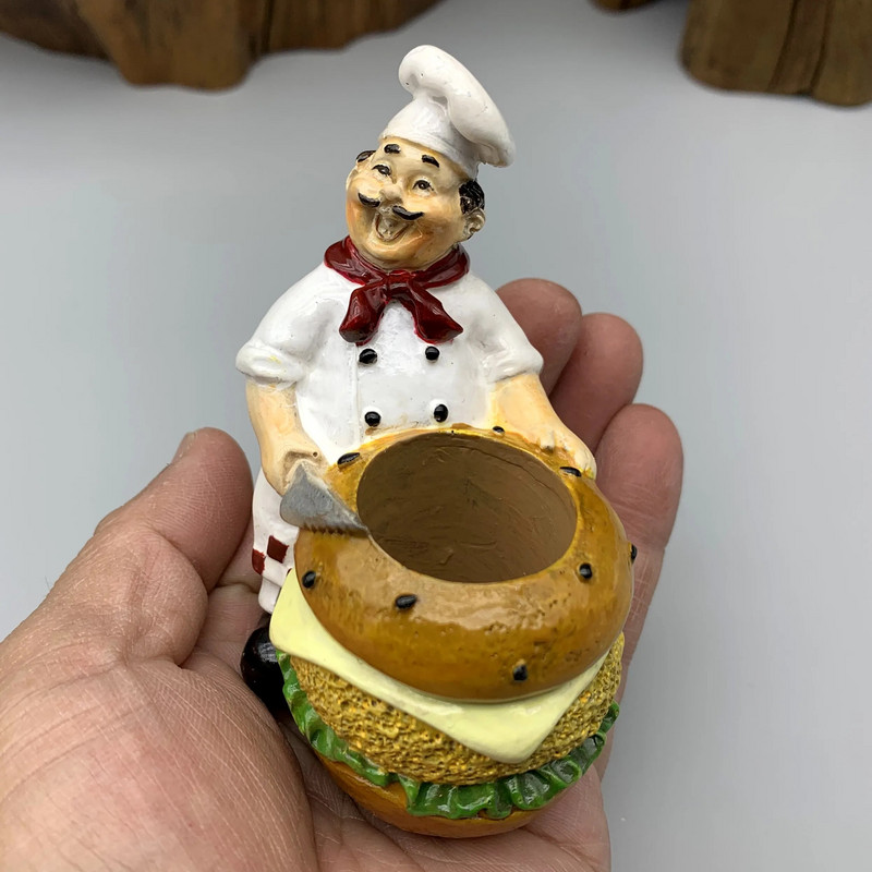 Mini figūrėlės Virėjas Vaisių šakučių saugykla „Pasidaryk pats“ rašomasis stalas Skulptūra Dekoracija Straipsniai Rankdarbiai Dovanos