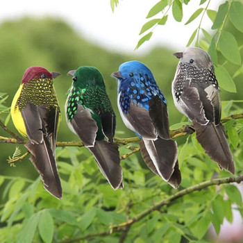 Τεχνητό φτερό Κήπος πουλιών Floral διακόσμηση Προϊόντα με φτερά από αφρό πουλιού Ψεύτικα ειδώλια μινιατούρες στολίδια διακόσμησης