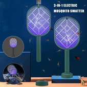 Rachetă electrică pentru insecte 2 în 1 Zapper, reîncărcabilă prin USB Swatter pentru țânțari de vară Kill Bug Zapper Killer Trap 2022 Nou