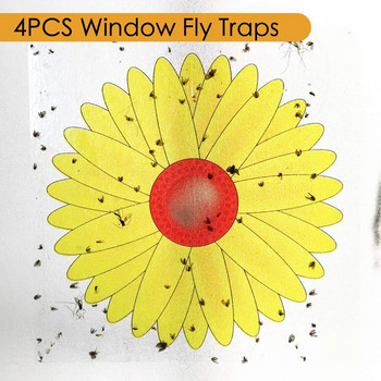 Παράθυρο Μυγοπαγίδες Εντομοπαγίδες Flycatcher Δυνατό Αυτοκόλλητα Μύγας Δολοφόνος Μύγες Παγίδα για Αφίδες Μύκητας για Σπίτι στον Κήπο Υπαίθριο