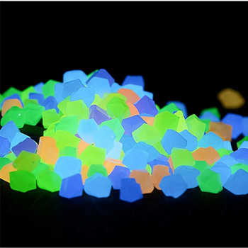 100 ΤΕΜ/συσκευασία Mini Luminous Stone Fish Tank Aquarium Gardening Landscaping Resin Glowing Stone