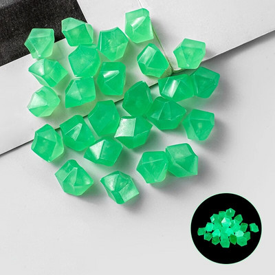 100PCS/paket Mini svjetleći kamen u obliku dijamanta Fish Tank Akvarij Vrtlarstvo Pejzaž Smola Svjetleći kamen