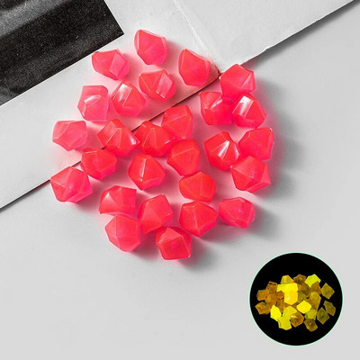 100PCS/paket Mini svjetleći kamen u obliku dijamanta Fish Tank Akvarij Vrtlarstvo Pejzaž Smola Svjetleći kamen