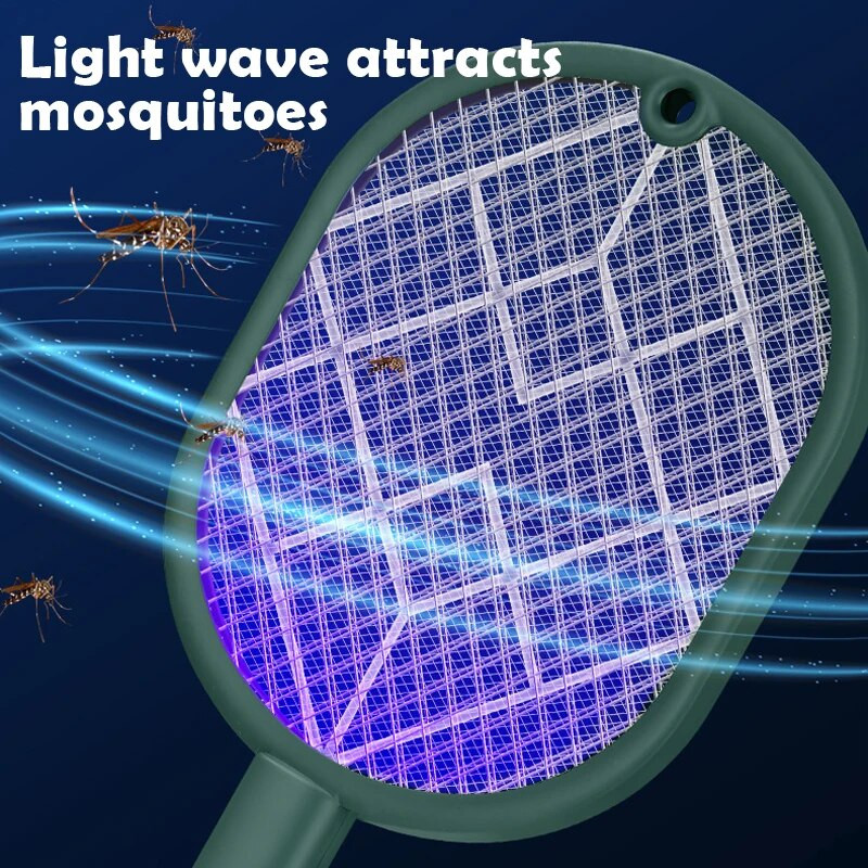 Karštas išpardavimas 3000 V elektrinis uodų žudikas su mėlyna šviesa USB įkraunamas vabzdžių gaudyklė, vasarinis musių naikintuvas, gaudyklė