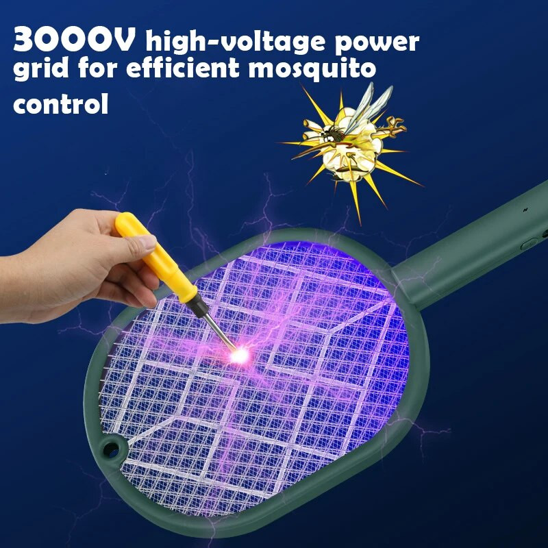Karštas išpardavimas 3000 V elektrinis uodų žudikas su mėlyna šviesa USB įkraunamas vabzdžių gaudyklė, vasarinis musių naikintuvas, gaudyklė