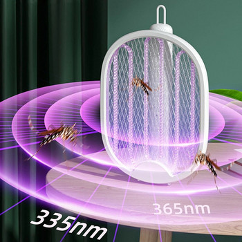 Сгъваем убиец на комари Издръжлив удар при гръмотевична буря Сгъваем дизайн Лек, силен токов удар Лампа против комари Иновативна