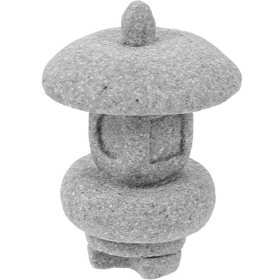 Japoniško bokšto šviesos dekoras Mini pagoda modelis Miniatiūrinė scena Smėlio stalo paviljonas Sodo papuošalai Maži žibintai