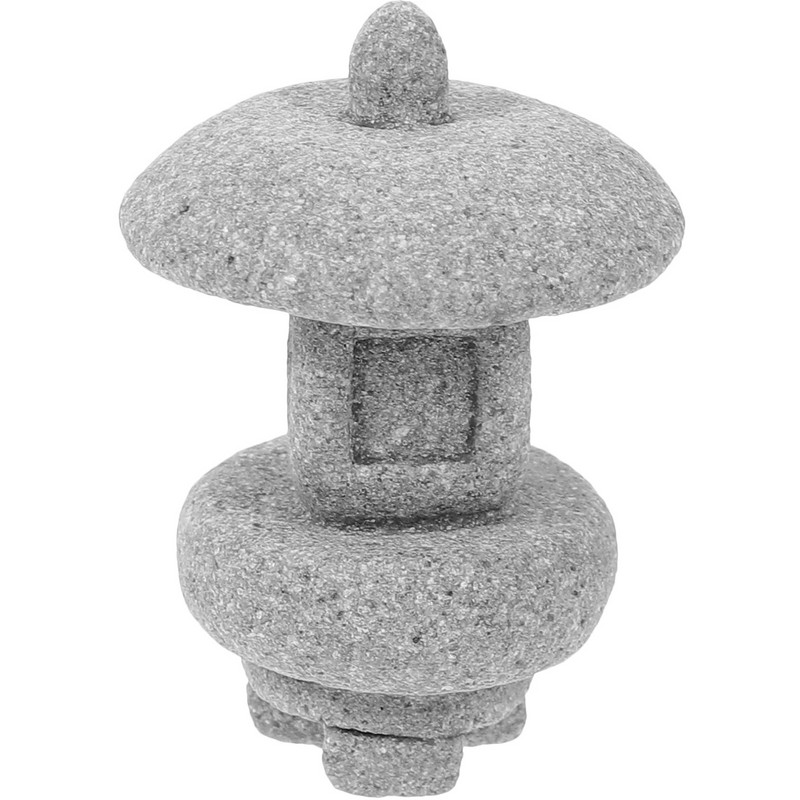 Japoniško bokšto šviesos dekoras Mini pagoda modelis Miniatiūrinė scena Smėlio stalo paviljonas Sodo papuošalai Maži žibintai
