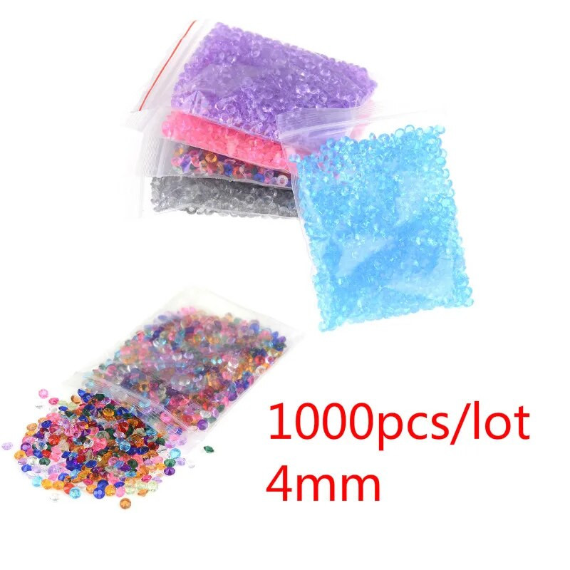 1000 de bucăți colorate de piatră de grădină de cristal DIY diamant pentru unghii husă pentru telefon Masă confetti grădină pietricele decorative vază de bijuterie de cristal fals