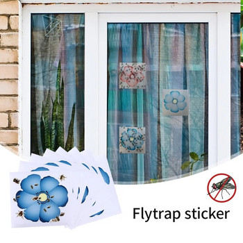 Αυτοκόλλητο με κόλλα λουλουδιών Fly Catcher Sticky Insect Trap Board Κουνουπιοκτόνος Εργαλείο καταπολέμησης παρασίτων Εσωτερικών χώρων Glass Window Flies 30τμχ