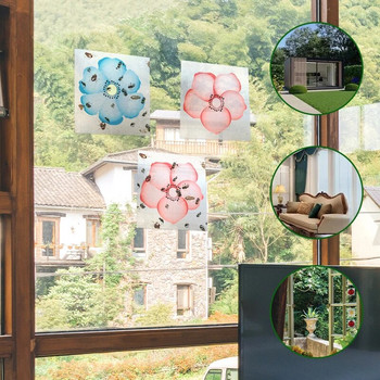 Αυτοκόλλητο με κόλλα λουλουδιών Fly Catcher Sticky Insect Trap Board Κουνουπιοκτόνος Εργαλείο καταπολέμησης παρασίτων Εσωτερικών χώρων Glass Window Flies 30τμχ