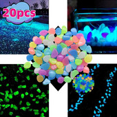 20 db világító kő világít a sötét kertben kavicsok világító kövek kültéri pázsitos sétányokhoz kerti dekoráció akváriumi sziklák