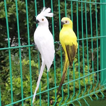 25 εκ. Τεχνητή προσομοίωση Παπαγάλος Δημιουργικό φτερό γρασίδι ειδώλιο Στολίδι Ζώο πουλί Στήριγμα κήπου Παράθυρο διακόσμηση κηπουρικής