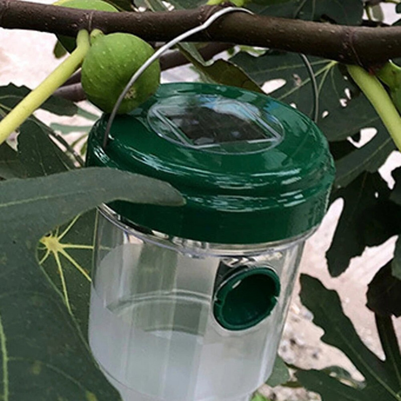 Saulės šviesos diodų sodo spąstai vabzdžių gaudyklė Drosophila vaisių musių vapsva Netoksiški vabzdžių repelentai Sodo parko vabzdžių gaudyklės