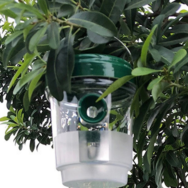 Saulės šviesos diodų sodo spąstai vabzdžių gaudyklė Drosophila vaisių musių vapsva Netoksiški vabzdžių repelentai Sodo parko vabzdžių gaudyklės