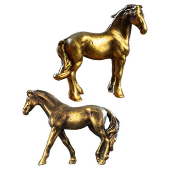 2 бр. Сладки миниатюрни настолни фигурки на коне Статуи на коне Направи си сам Декорация на настолни коне