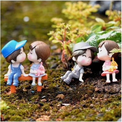 Mini Resin Moss Micro Landscape Decoration Outdoor Fairy Miniature Garden Lovers Lovers Χειροτεχνία Αξεσουάρ γλάστρας