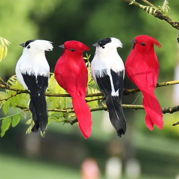Симулирайте черно-бял папагал Създайте изкуствено колибри Ярко симулирайте птица от пенопласт Украса за градинско парти на открито
