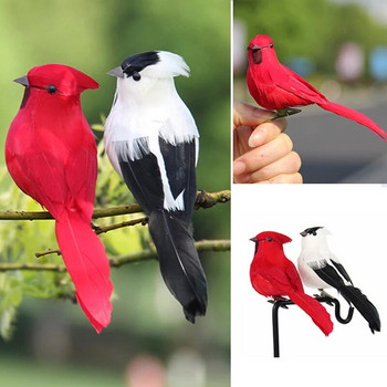 Симулирайте черно-бял папагал Създайте изкуствено колибри Ярко симулирайте птица от пенопласт Украса за градинско парти на открито