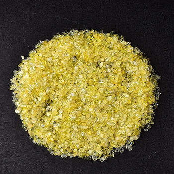 100g 4 размера Жълт естествен смесен кварцов кристален камък Скала Чакъл Образец Резервоар Декор Естествени камъни и минерали