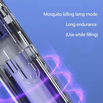 Удобна ракета за насекоми Високоволтова решетка Капан за мухи Дълготраен живот на батерията Ракета за закрито на открито против комари