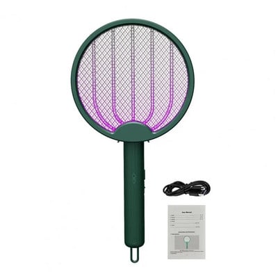 Удобна ракета за насекоми Високоволтова решетка Капан за мухи Дълготраен живот на батерията Ракета за закрито на открито против комари