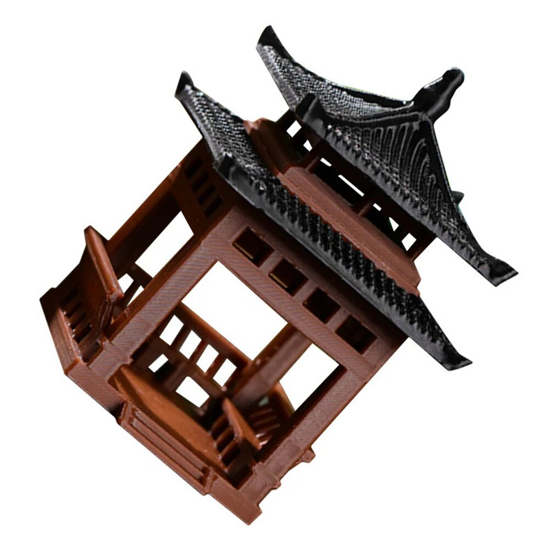 Paviljon Mali ukrasi Akvarij Kip pagode Vanjski vrtni ukrasi Metalni stolni simulacijski modeli