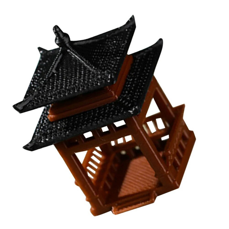 Paviljon Mali ukrasi Akvarij Kip pagode Vanjski vrtni ukrasi Metalni stolni simulacijski modeli