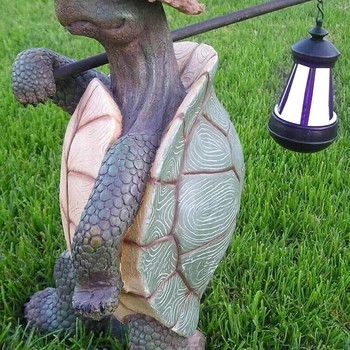 Статуя на костенурка от смола Пътуваща костенурка Орнаменти от смола Фея на костенурка Творчески подарък Занаяти Орнаменти от смола Декор за домашна градина