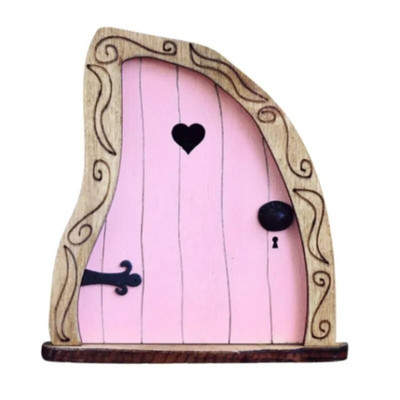 10cm Πολύχρωμο Mini Fairy Gnome Door Figurine Elf Home For Yard Art Garden Tree Sculpture Statues Decor Ξύλινο Στήριγμα δώρου εξωτερικού χώρου