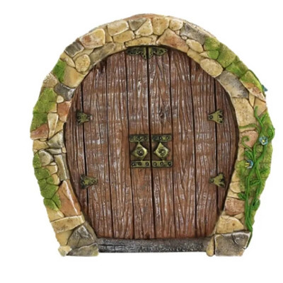 10cm Πολύχρωμο Mini Fairy Gnome Door Figurine Elf Home For Yard Art Garden Tree Sculpture Statues Decor Ξύλινο Στήριγμα δώρου εξωτερικού χώρου