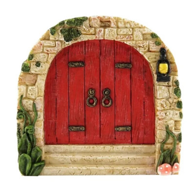 10cm Πολύχρωμο Mini Fairy Gnome Door Figurine Elf Home For Yard Art Garden Tree Sculpture Statues Decor Ξύλινο Στήριγμα δώρου εξωτερικού χώρου
