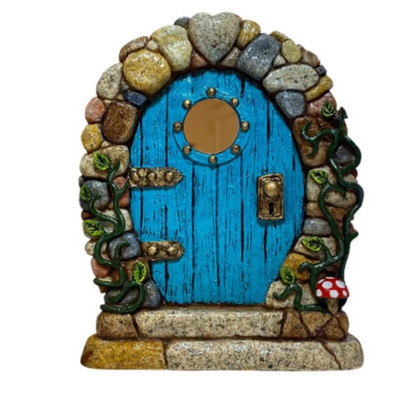 10cm Πολύχρωμο Mini Fairy Gnome Door Figurine Elf Home For Yard Art Garden Tree Sculpture Statues Decor Ξύλινο Στήριγμα δώρου εξωτερικού χώρου