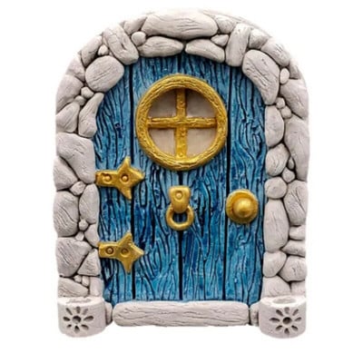 10cm Πολύχρωμο Mini Fairy Gnome Door Figurine Elf Home For Yard Art Garden Tree Sculpture Statues Decor Ξύλινο Στήριγμα δώρου εξωτερικού χώρου