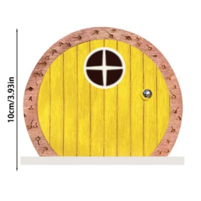 10cm Πολύχρωμο Mini Fairy Gnome Door Figurine Elf Home For Yard Art Garden Tree Sculpture Statues Decor Ξύλινο Στήριγμα δώρου εξωτερικού χώρου