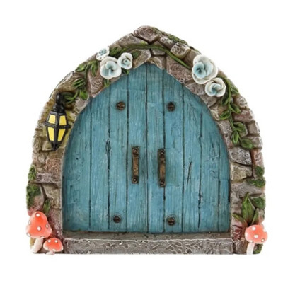 10cm Πολύχρωμο Mini Fairy Gnome Door Figurine Elf Home For Yard Art Garden Tree Sculpture Statues Decor Ξύλινο Στήριγμα δώρου εξωτερικού χώρου