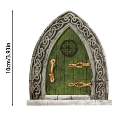 10cm Πολύχρωμο Mini Fairy Gnome Door Figurine Elf Home For Yard Art Garden Tree Sculpture Statues Decor Ξύλινο Στήριγμα δώρου εξωτερικού χώρου