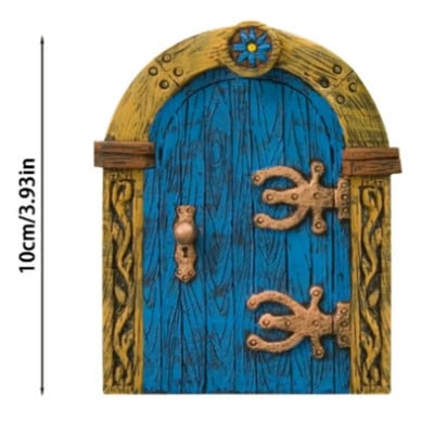 10cm Πολύχρωμο Mini Fairy Gnome Door Figurine Elf Home For Yard Art Garden Tree Sculpture Statues Decor Ξύλινο Στήριγμα δώρου εξωτερικού χώρου