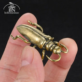 Simulare din alamă Figurină de gândac de animale Accesorii ornamentale de birou în miniatură Amuzant Masă Ceai Artizanat pentru animale de companie Decorații retro pentru casă