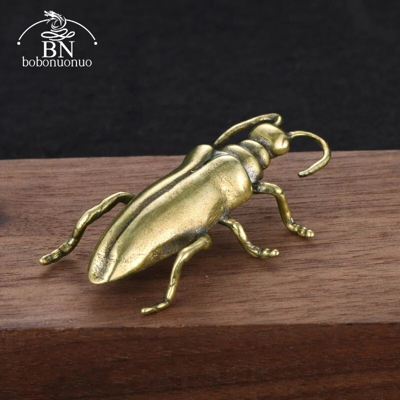 Žalvario modeliavimas Gyvūnų vabalų figūrėlės Miniatiūriniai Stalinio stalo ornamentai Priedai Juokingi stalo arbata Naminių gyvūnėlių amatai Retro namų dekoracijos