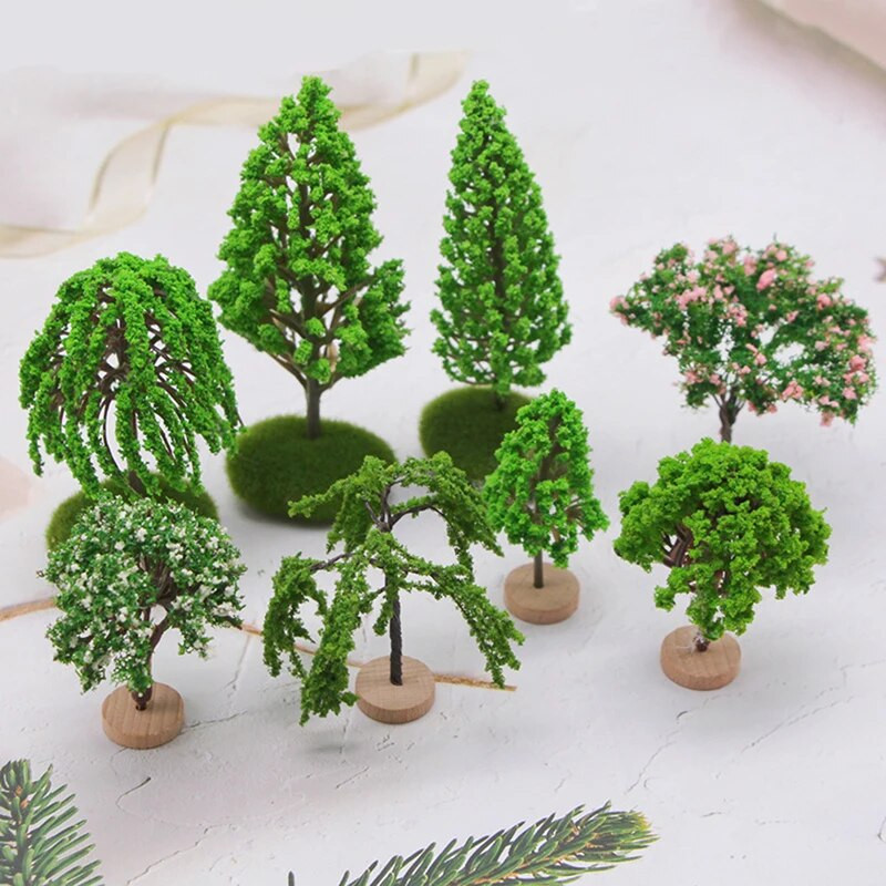 Mini medžio fėja sodo puošmenos Miniatiūros Mikro kraštovaizdžio dervos amatai Bonsai figūrėlės sodo dekoro priedai