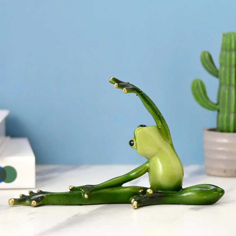 1Pcs/Set slatke vrtne životinjske smole figurice žaba nordijske rukotvorine ukrasi kućnog joga studija ukrasi moderni