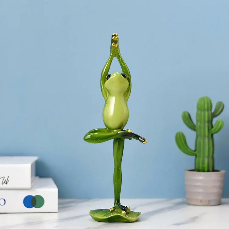 1Pcs/Set slatke vrtne životinjske smole figurice žaba nordijske rukotvorine ukrasi kućnog joga studija ukrasi moderni
