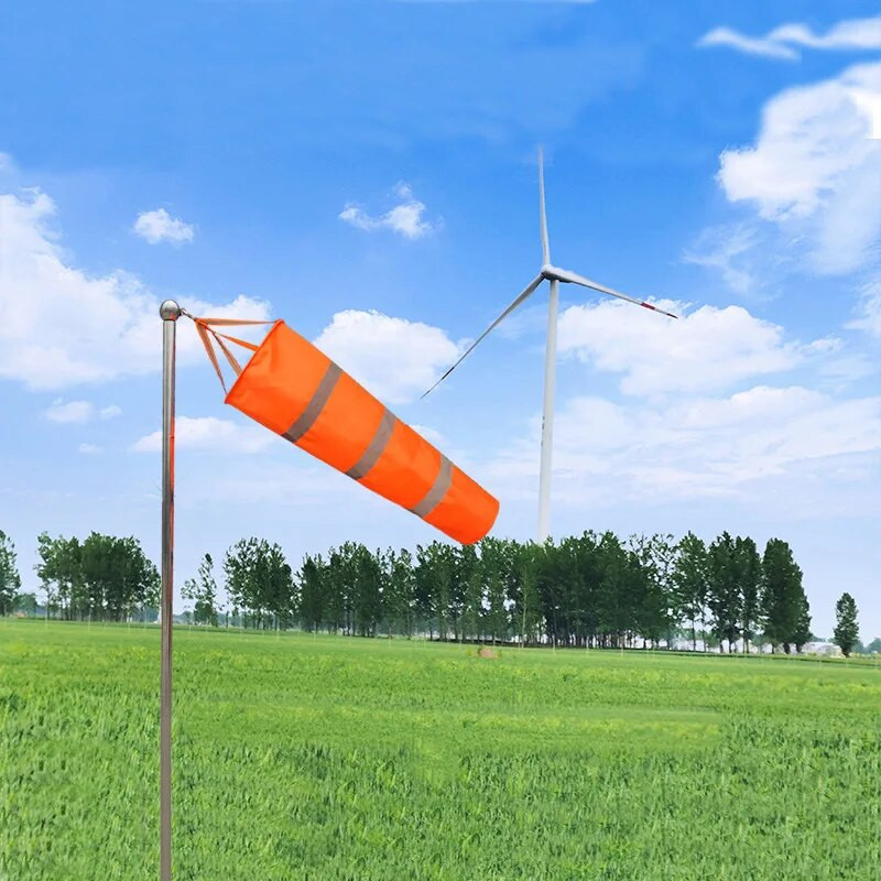 Šviesą atspindinti vėjo kojinė, atspari įbrėžimams, vėjui nepralaidi fluorescencinė šviesą atspindinti vėjo kojinė, vėjo juosta 60/80/100/150CM/200CM