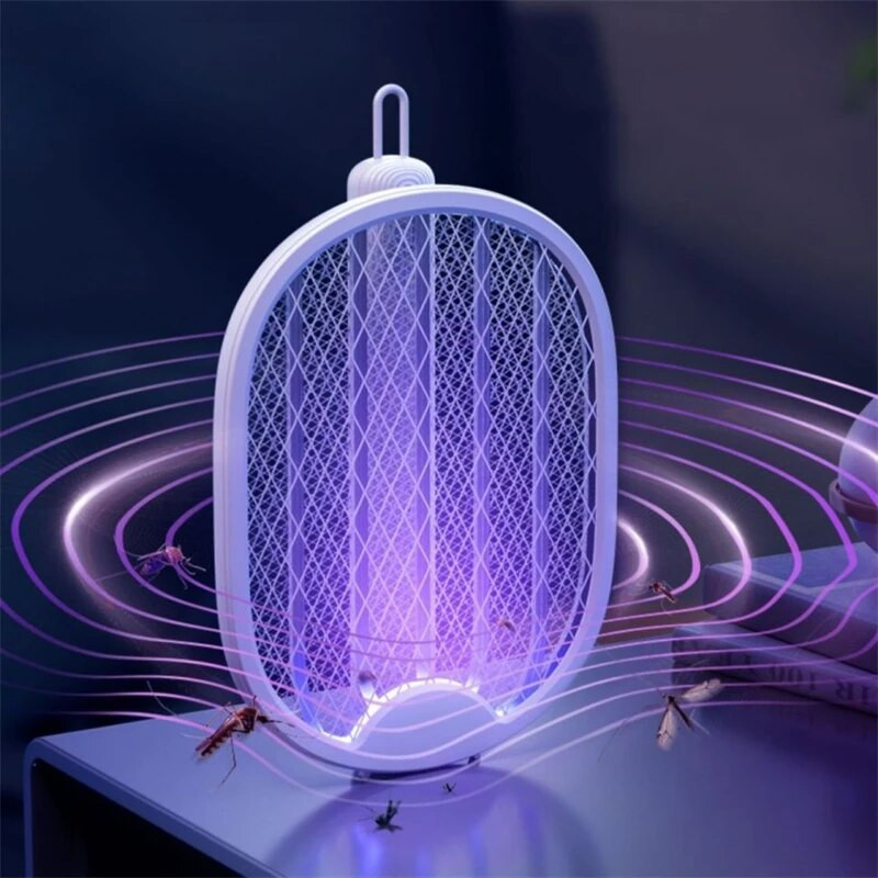 4u1 sklopiva električna muholovka zamka za ubijanje komaraca USB punjiva raketa za komarce ubojica insekata s UV svjetlom za ubijanje insekata