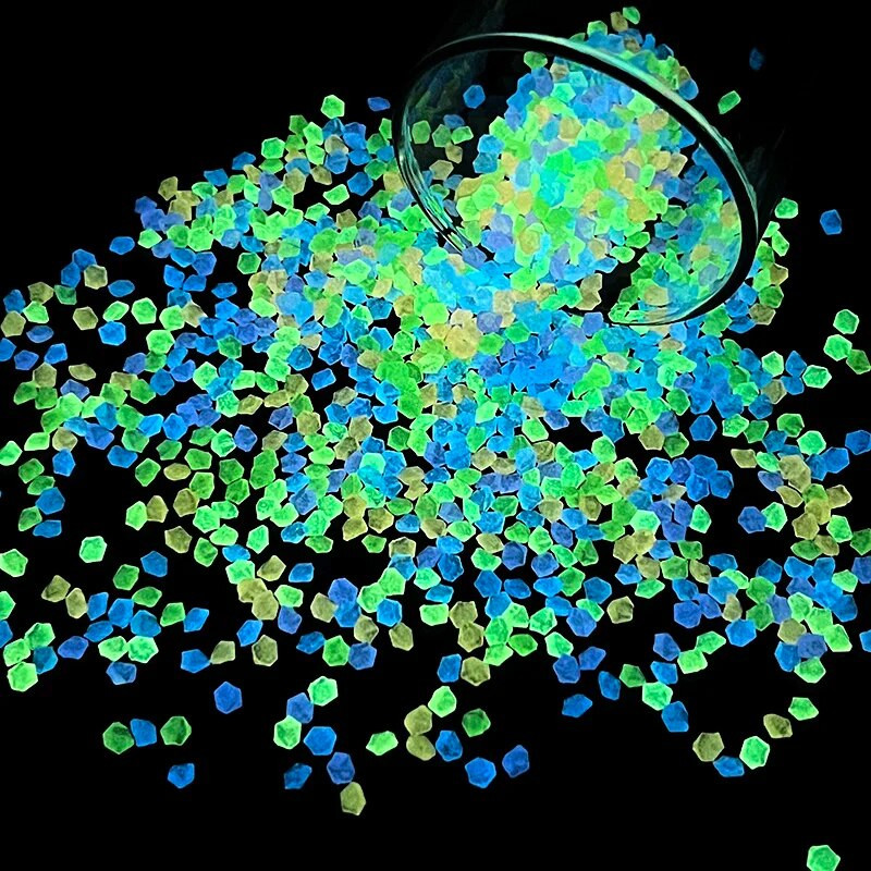 1000 vnt. Sodo puošmena Lauko Šviečiantys Akmenys Tamsoje Šviečia Akmenys Akmenukai Akmens apdaila Akmenukai Uolos Švyti žvyras